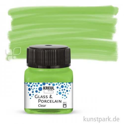 KREUL Glass & Porcelain CLEAR 20 ml Einzelfarbe | Apfelgrün