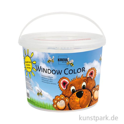 KREUL Window Color Set - Powerpack Bär mit 8 Farben + Zubehör