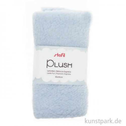 Lammfell Imitat Zuschnitt - 30 x 40 cm Stoff | Hellblau
