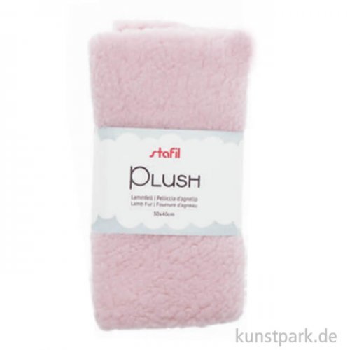 Lammfell Imitat Zuschnitt - 30 x 40 cm Stoff | Rosa