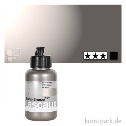 Lascaux STUDIO Bronzefarben 85 ml Flasche | 997 Stahl