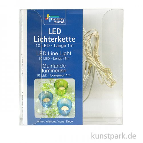LED-Lichterkette mit 10 Lampen, 1 Meter