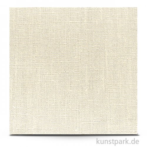 Leinenstruktur - Scrapbookingpapier, 216 g 30,5 x 30,5 cm | Elfenbein