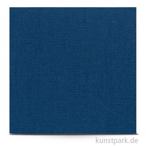 Leinenstruktur - Scrapbookingpapier, 216 g 30,5 x 30,5 cm | Jeansblau