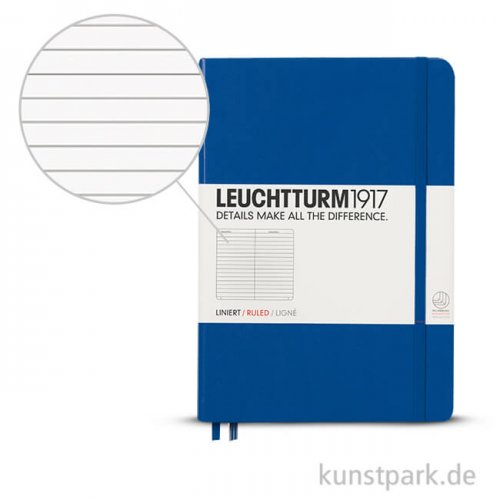 Leuchtturm Notizbuch Hardcover - Königsblau - Liniert
