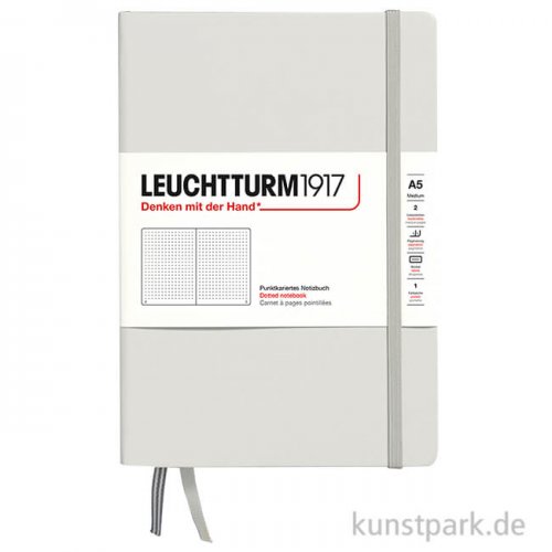 Leuchtturm Notizbuch Hardcover - Light Grey, DIN A5, Dotted