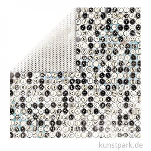 Life In Color - Scrapbookingpapier 190 g | Typewriter