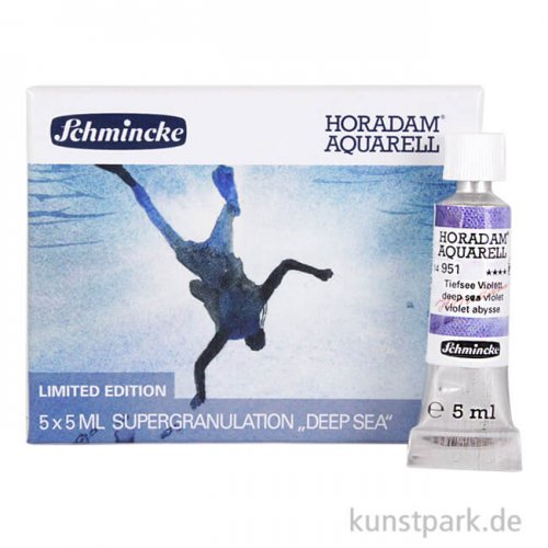 Schmincke Horadam Aquarell Supergranulierend Tiefsee - Set 5 x 5 ml