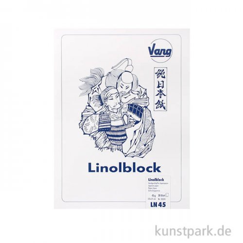 Linolblock - Japanpapier, 20 Blatt, 45g 23 x 31 cm