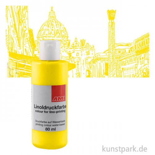 Linoldruckfarbe Basic 80 ml Einzelfarbe | gelb