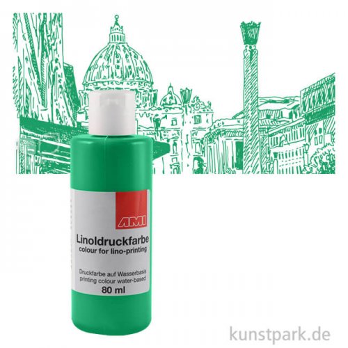 Linoldruckfarbe Basic 80 ml Einzelfarbe | grün