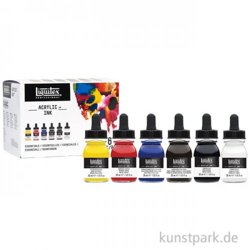 Liquitex Professional ACRYLIC INK Set Basisfarben mit 6 x 30 ml