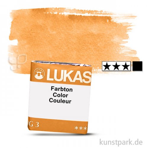 Lukas 1862 Aquarellfarben 1/2 Napf | 1028 Kadmiumorange