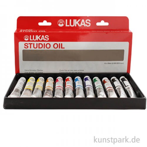Lukas STUDIO Öl Sortiments-Karton mit 12 Tuben 20 ml