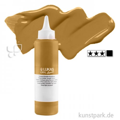 LukasCryl LIQUID Acrylfarbe 250 ml Flasche | 4231 Lichter Ocker