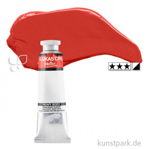LukasCryl PASTOS Acrylfarbe 37 ml Tube | 4074 Kadmiumrot dunkel