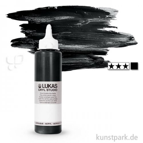 LukasCryl STUDIO Acrylfarbe 250 ml Flasche | 4799 Eisenoxidschwarz
