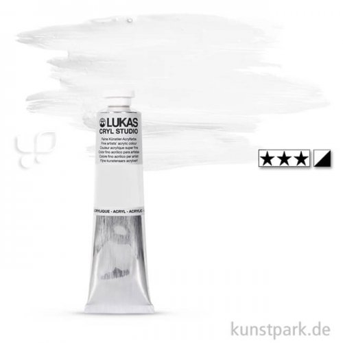 LukasCryl STUDIO Acrylfarbe 75 ml Tube | 4608 Titanweiß