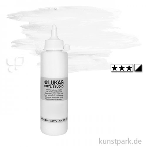 LukasCryl STUDIO Acrylfarbe 250 ml Flasche | 4608 Titanweiß