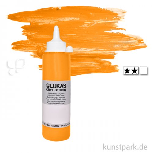 LukasCryl STUDIO Acrylfarbe 250 ml Flasche | 4624 Indischgelb