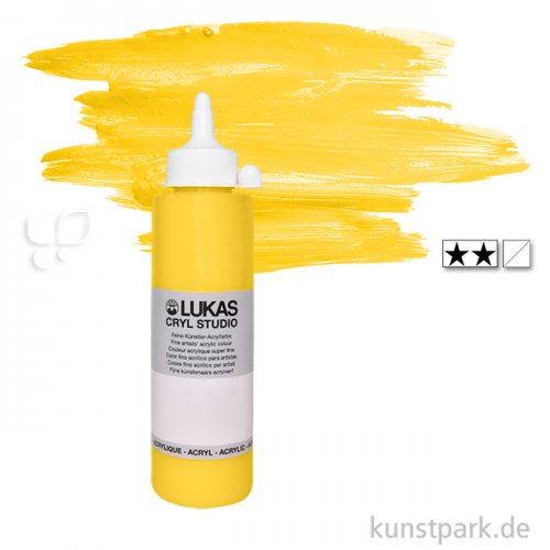 LukasCryl STUDIO Acrylfarbe 250 ml Flasche | 4626 Kadmiumgelb