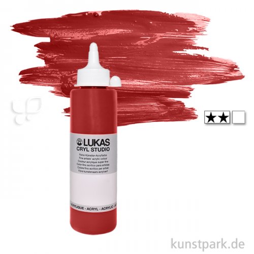 LukasCryl STUDIO Acrylfarbe 250 ml Flasche | 4674 Kadmiumrot dunkel