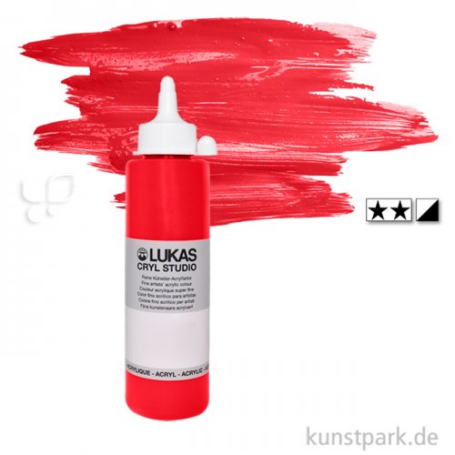 LukasCryl STUDIO Acrylfarbe 250 ml Flasche | 4686 Zinnoberrot