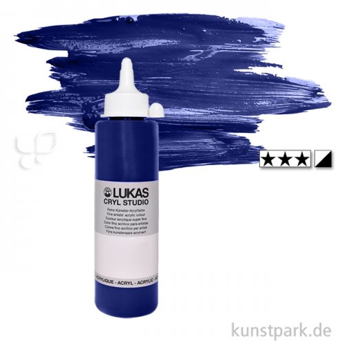 LukasCryl STUDIO Acrylfarbe 250 ml Flasche | 4745 Phtaloblau