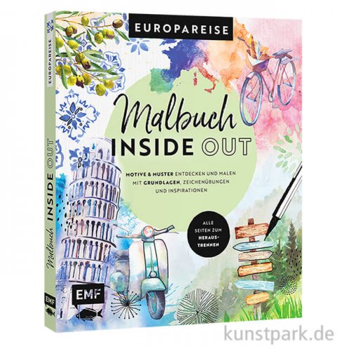 Malbuch Inside Out: Watercolor Europareise, Edition Fischer
