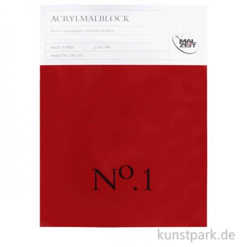 Malzeit Acrylmalblock Nr.1, 10 Blatt, 360 g
