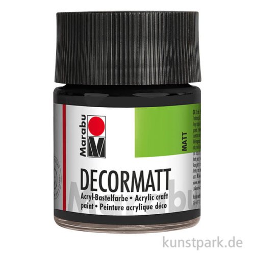 Marabu Decormatt Acryl, Schwarz, 50 ml