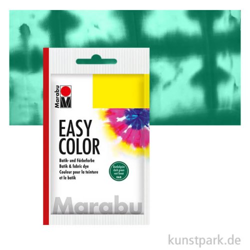 Marabu Easy Color - Batikfarbe, 25g Beutel | Dunkelgrün 068