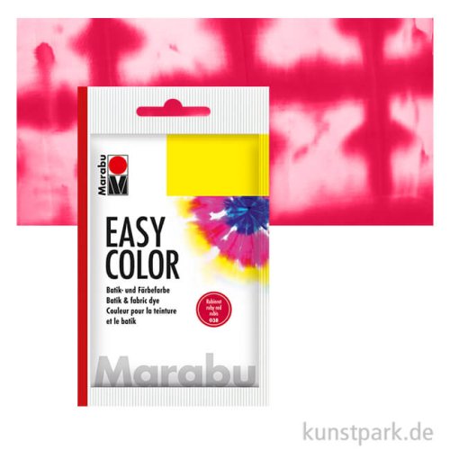 Marabu Easy Color - Batikfarbe, 25g Beutel | Rubinrot 038