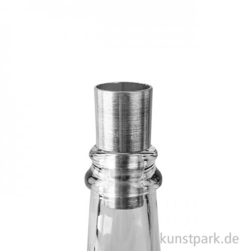 Metall Flaschenkerzenhalter für Stabkerzen, Silber, 2,2/1,8x5cm, 2 Stk