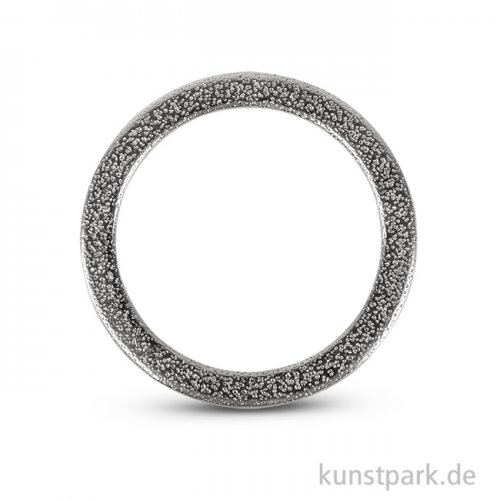 Metall-Schmuckring flach, silber 37 mm