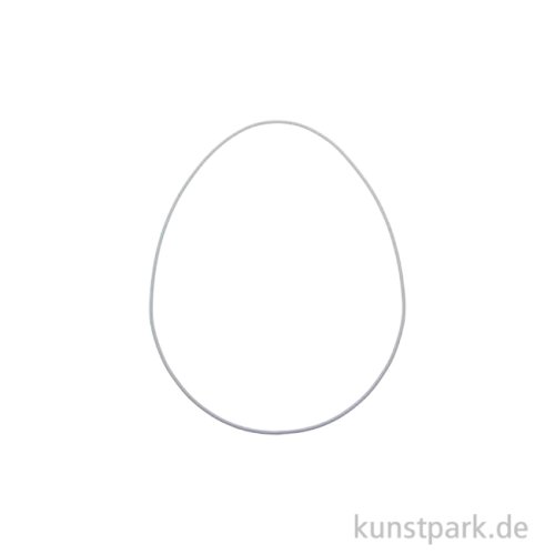 Metallring - Ei, Weiß, 15 x 20 cm