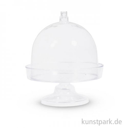 Mini-Etagere mit Haube aus Kunststoff 4 Stück - 9,5 x 11 cm