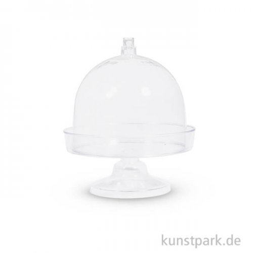 Mini-Etagere mit Haube aus Kunststoff 6 Stück - 6 x 8 cm