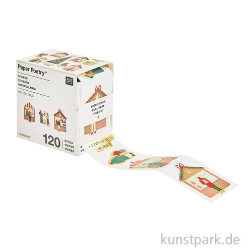 Mini Sticker - Weihnachtsmarkt, 120 Aufkleber