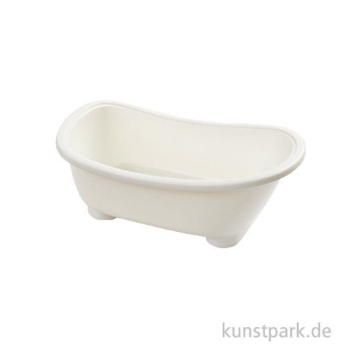 Miniatur Badewanne, Weiß, 9,5 x 4,7 x 3,9 cm