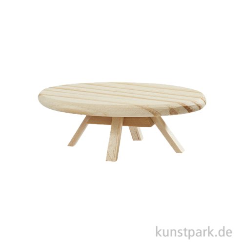 Miniatur Couchtisch, Holz, Natur, 9 x 4,8 x 3 cm
