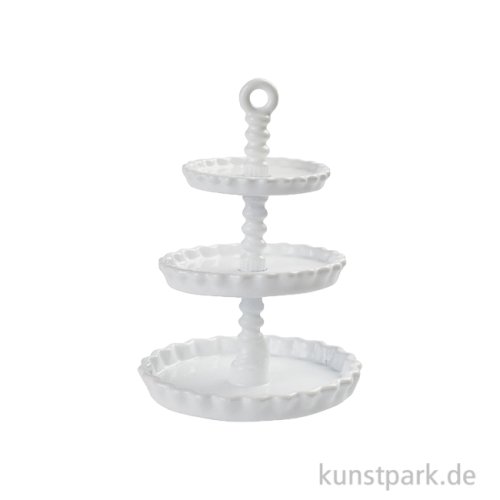 Miniatur Etagere, Weiß, 3,8 cm