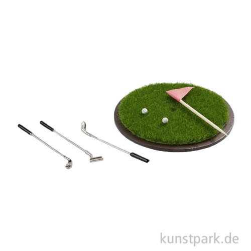 Miniatur Golf-Set mit Schlägern + Bällen