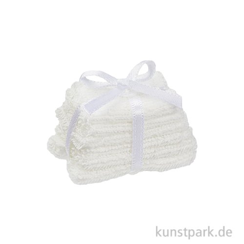 Miniatur Handtuch Set, Weiß, 3,5 x 2,5 x 3 cm