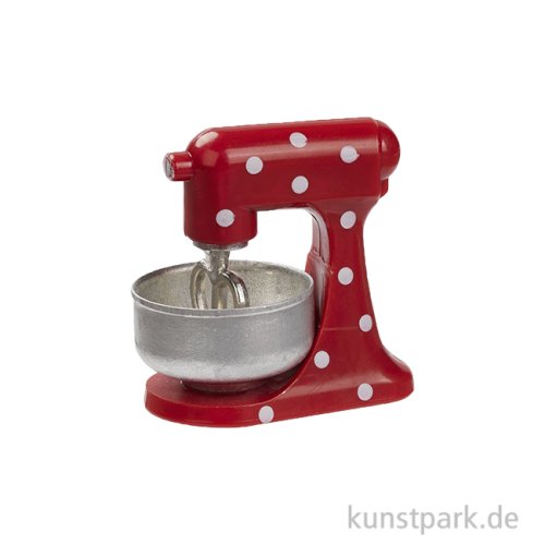 Miniatur Küchenmaschine, Rot, 3 cm