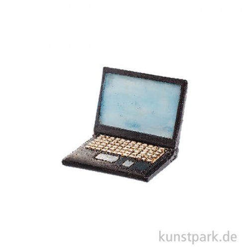 Miniatur Laptop, Schwarz, 4 cm