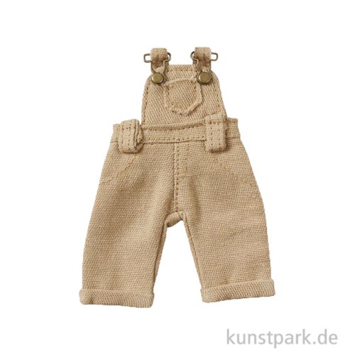 Miniatur Latzhose, Beige, 8,5 x 4 cm
