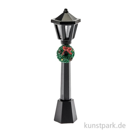 Miniatur Straßenlaterne Weihnachtlich, 17 x 80 x 17 mm