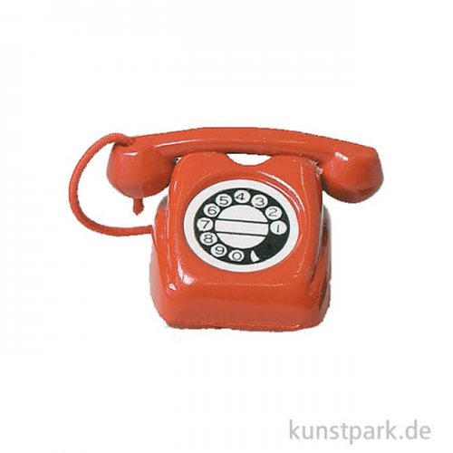 Miniatur Telefon - rot, 3,5 cm