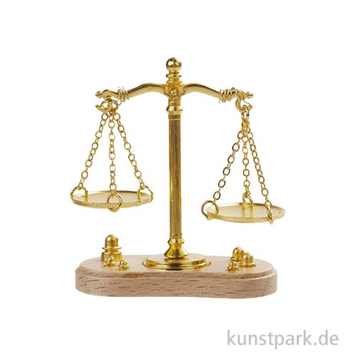 Miniatur Waage, Gold Natur, 4,3 x 2 x 5 cm